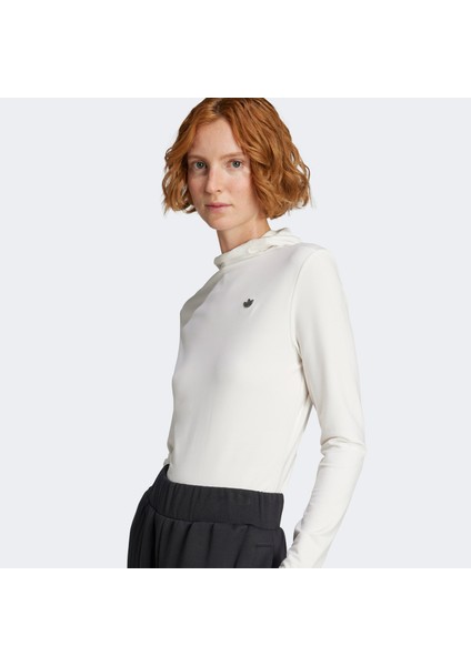 P Essential Hooded Ls Kadın Beyaz Sweatshirt.- fırsatları