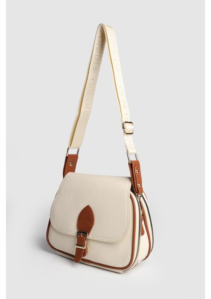 Lagraccio Paris Kadın Nocpe Çok Bölmeli Çapraz Çanta Kreme Taba