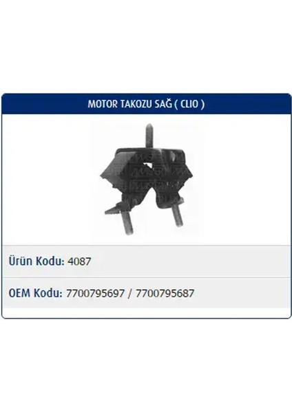 M4087 Motor Takozu (Sag) 7700795687