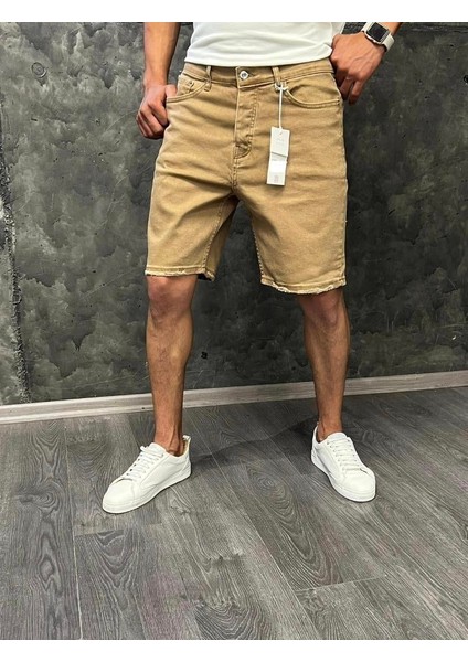 Leo Slim Fit Denim Rahat Kalıp Erkek Kot Şort