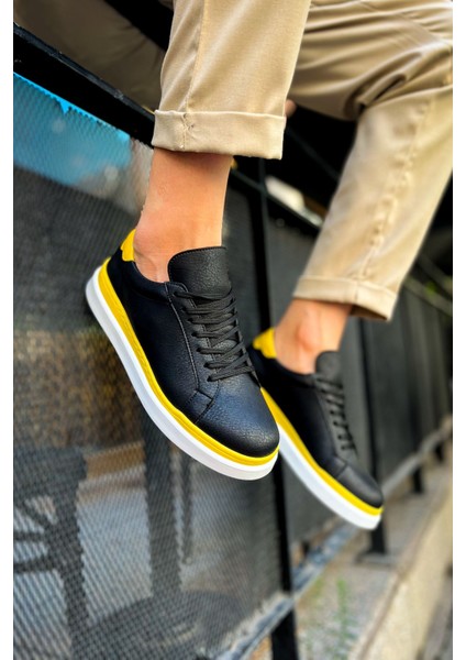 CH979 - Santoni Gbt Spor Erkek Ayakkabı Sıyah/sarı indirimleri