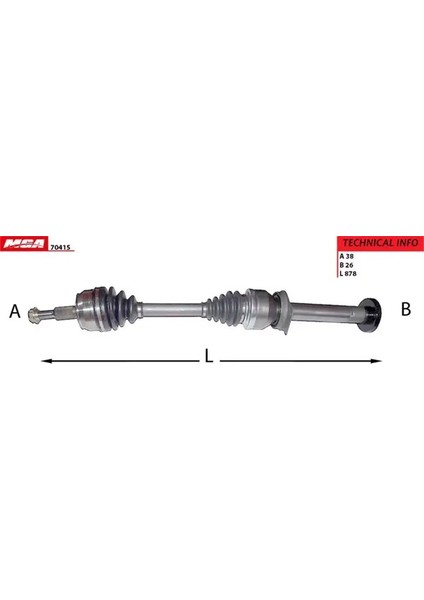 70415 On Aks Sag 7H0407272AC 7H0407272BL