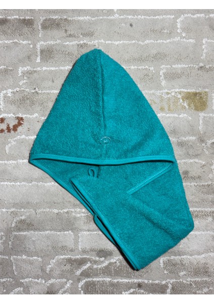 Saç Havlusu Saç Bonesi 2 Li Set %100 Pamuk Banyo ,havuz ve Deniz Sonrası Kurulama Ekru / Yeşil modelleri