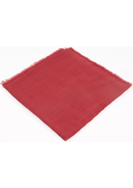 Flamlı Pamuklu Eşarp (96X96 Cm. Bordo)