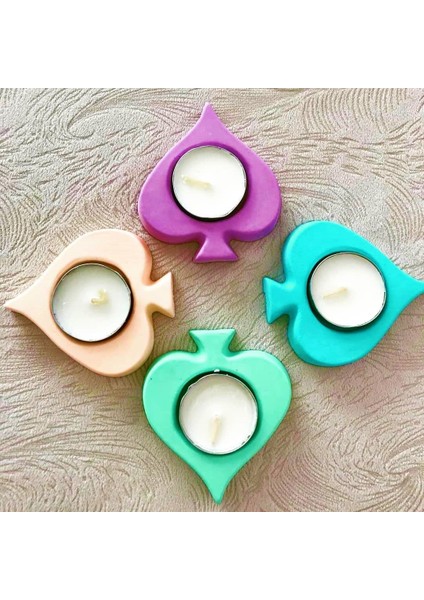 Tealight Maça Mumluk Silikon Kalıp K-508, Polyester Taş Tozu Çimento Alçı Kalıbı fiyatları