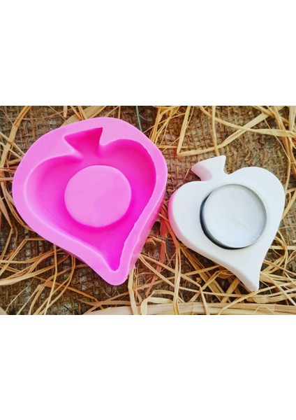 Tealight Maça Mumluk Silikon Kalıp K-508, Polyester Taş Tozu Çimento Alçı Kalıbı indirimleri