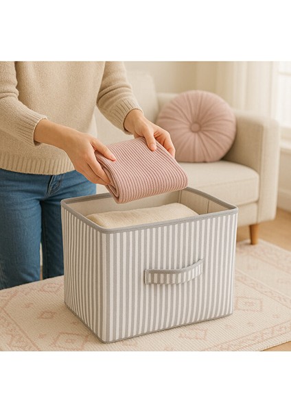 (2 Adet) 30X30 cm Katlanabilir Dolap Içi Organizer-Havlu ve Kıyafet Saklama Kutusu fiyatları