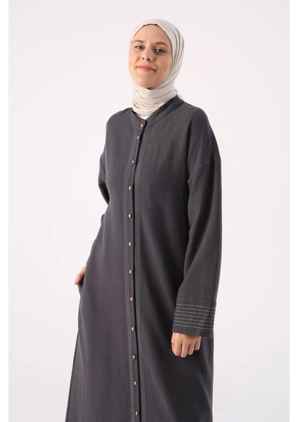 23DS86065AL0 Allday Dikiş Detaylı Ferace modelleri