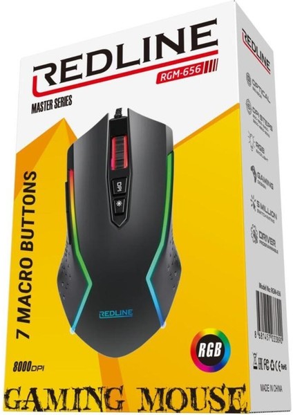 8000 Dpi / 7 Makro Tuşu / 1.8 M Örgülü Kablo RGM-656 Gaming Mouse fırsatları