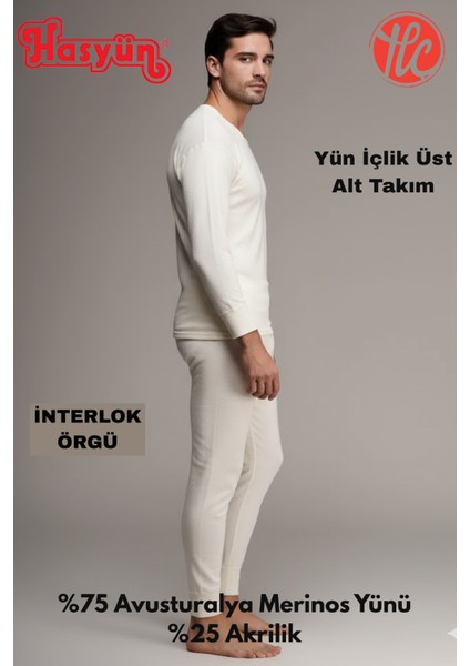 Erkek Ter Emici Kaşındırmaz %75 Yün Içlik Uzun Kol Alt Üst Takım fırsatları