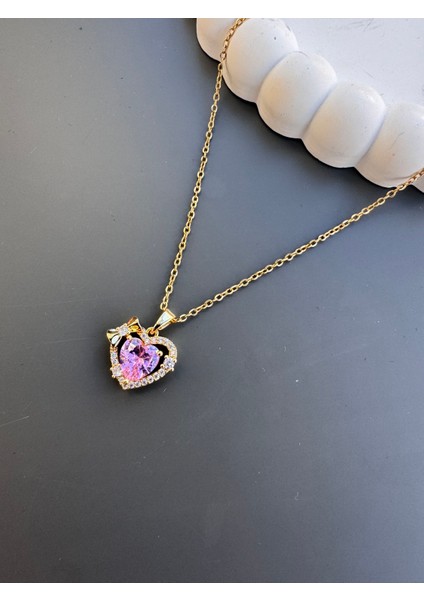 Pembe Fiyonk Kolye Çelik fırsatları