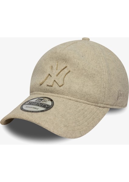 New York Yankees Mlb Melton Luxe A-Frame Kadın Krem Şapka.-