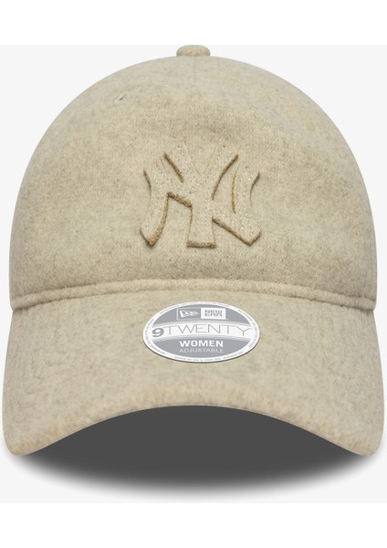New York Yankees Mlb Melton Luxe A-Frame Kadın Krem Şapka.- fiyatları