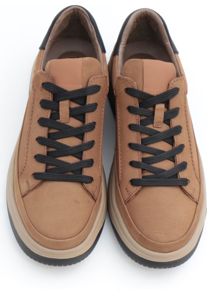 2491 Taba Nubuk Hakiki Deri Günlük Erkek Ayakkabı