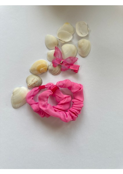 Kelebek Detaylı 2'li Kız Çocuk Fuşya Lastik Toka fiyatları