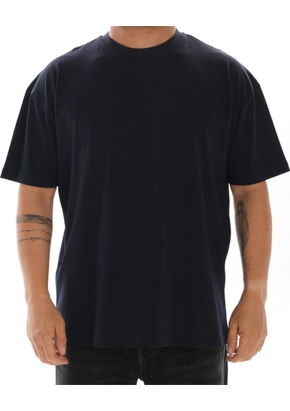 Erkek Oversıze Lacivert T-Shırt
