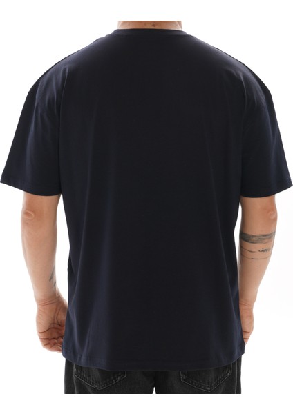 Erkek Oversıze Lacivert T-Shırt modelleri