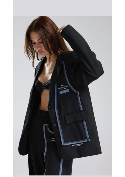Tw3 Kadın Şerit Detaylı Tasarım Blazer Ceket modelleri
