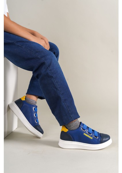 1007 - Montana Çocuk Ayakkabı Lacivert-Mavi-Sarı