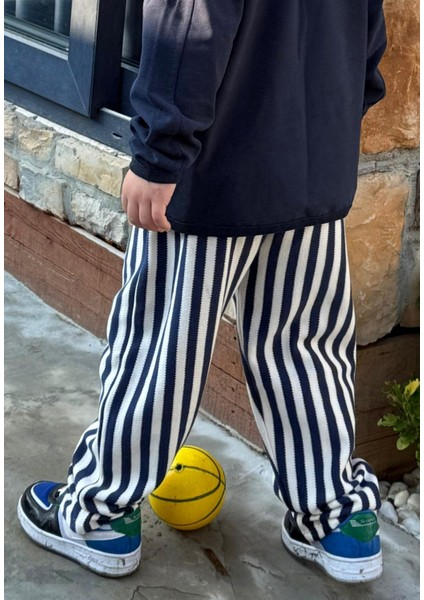 Çizgili Eşofman 3-12 Yaş Lacivert