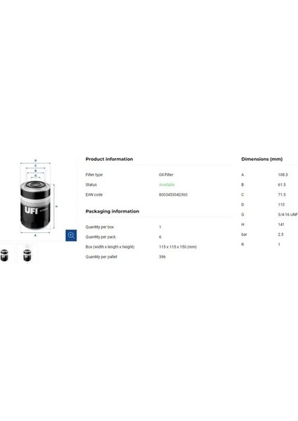 2330300 Yag Filtresi