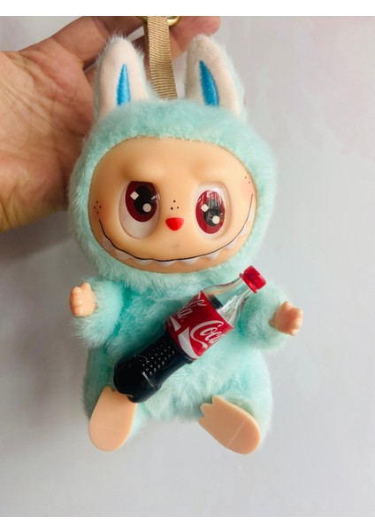 Labubu Coca Cola Kola Seri Popmart Figür 1ADET Basmalı Silgi Peluş Oyuncak Anahtarlık Çanta Süs fırsatları