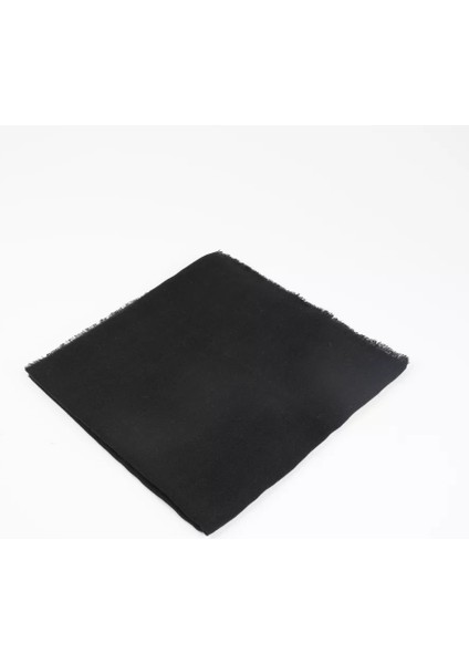 Flamlı Pamuklu Eşarp (96X96 Cm. Siyah)