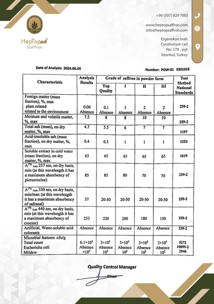 Organik İran Safranı 50 gr Süper Negin