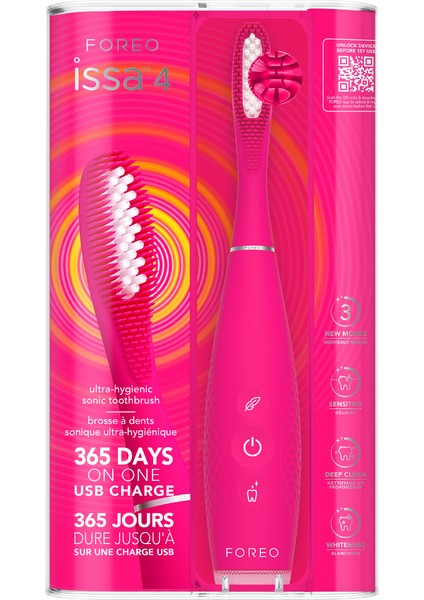Issa 4 Hybrid Silikon Diş Fırçası, Fuchsia modelleri