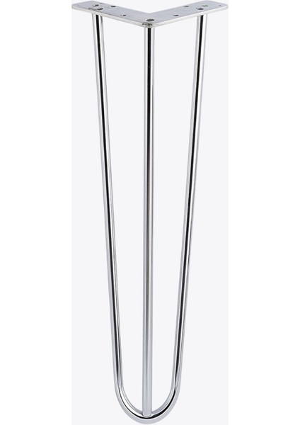Martı 71 cm Krom Gümüş Metal Masa ve Sehpa Ayağı Tekli Sağlam Mobilya Yükseltici Destek Ayak Modeli