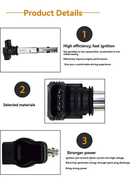 Ateşleme Bobini 06F905115A 06F905115B 06F905115C UF575 Audi A3A4A5A6A7A8R8 S5 Rs5 Tt Borgward Volkswagen Porsche (Yurt Dışından) fiyatları