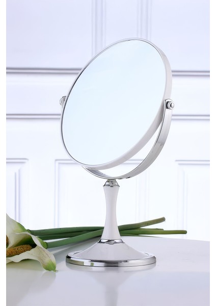 Masa Üstü Beyaz Çift Taraflı Büyüteç Abs Polimer Malzeme Masa Aynası CIN720BY fiyatları