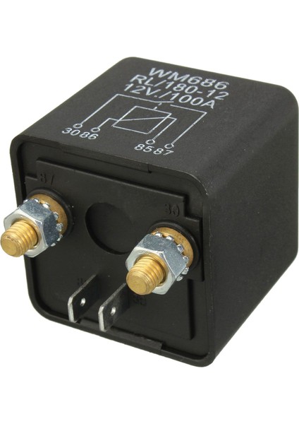 3x 12V 100AMP 4 Pimli Ağır Hizmet Açık/kapama Anahtarı Bölünmüş Şarj Rölesi Otomatik Tekne Van Siyah (Yurt Dışından) modelleri