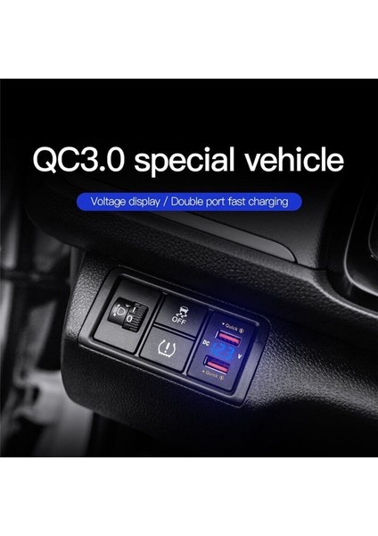 36W Araba Şarj Cihazı Çift USB Hızlı Şarj Araç Malzemeleri Mavi Işık (Yurt Dışından) modelleri