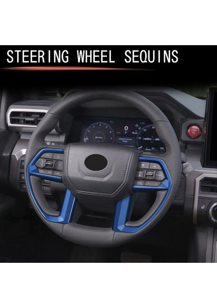 Toyota Tacoma 2024 Araç Iç Aksesuarları Mavisi Için Araç Direksiyon Simidi Düğmesi Çerçevesi Kapak Döşeme Etiketi (Yurt Dışından) fiyatları