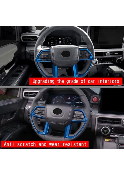 Toyota Tacoma 2024 Araç Iç Aksesuarları Mavisi Için Araç Direksiyon Simidi Düğmesi Çerçevesi Kapak Döşeme Etiketi (Yurt Dışından) modelleri
