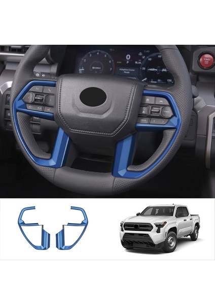 Toyota Tacoma 2024 Araç Iç Aksesuarları Mavisi Için Araç Direksiyon Simidi Düğmesi Çerçevesi Kapak Döşeme Etiketi (Yurt Dışından) fırsatları