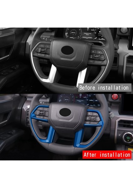 Toyota Tacoma 2024 Araç Iç Aksesuarları Mavisi Için Araç Direksiyon Simidi Düğmesi Çerçevesi Kapak Döşeme Etiketi (Yurt Dışından) indirimleri