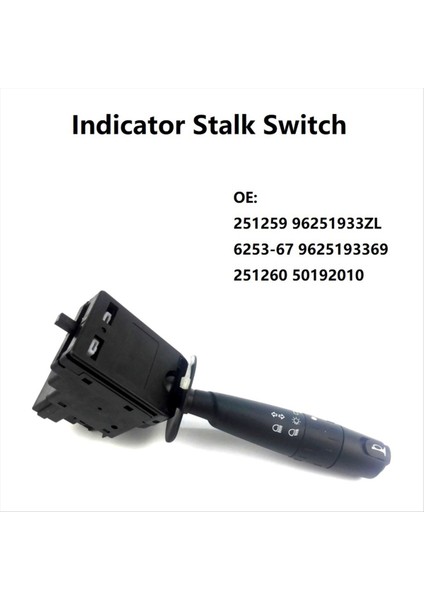 Peugeot 406 605 806 1996 Için Gösterge Sap Anahtarı 251259 96251933ZL 6253-67 9625193369 251260 50192010 (Yurt Dışından) indirimleri