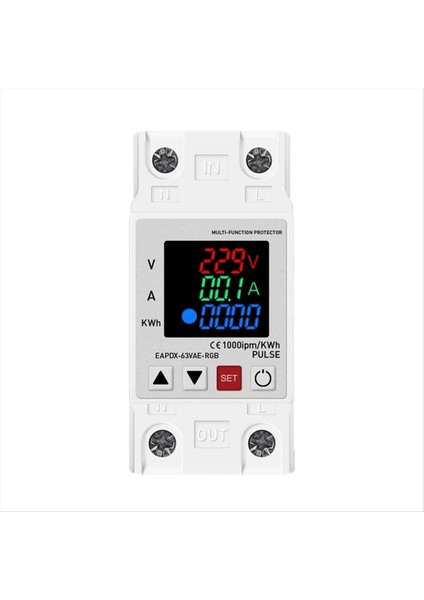 Din Ray Dual Ekran Voltaj Akımı ve Voltaj Koruyucu Cihazın Altında Ayarlanabilir (Yurt Dışından)