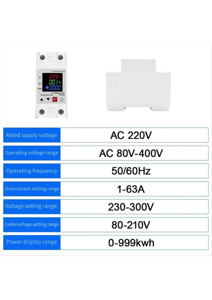 Din Ray Dual Ekran Voltaj Akımı ve Voltaj Koruyucu Cihazın Altında Ayarlanabilir (Yurt Dışından) fırsatları