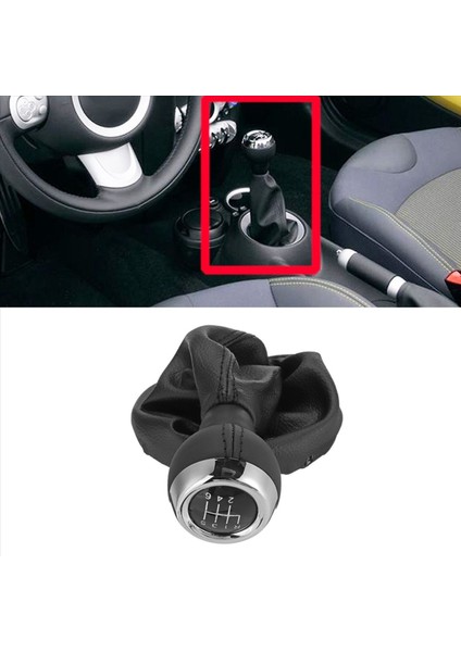 2x Araba 6 Vitesli Dişli Vites Kolu Vites Vites Değiştirme Düğmesi Toz Kapağı Mini Cooper Için R55 R56 R57 R58 R59 R60 R61 (Yurt Dışından) fırsatları