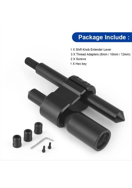 M10X1 5 Alüminyum Araç H Tipi Vites Düğmesi Uzantısı Üç Adaptörlü Ayarlanabilir Genişletici Dişli Değiştirici (Yurt Dışından) indirimleri