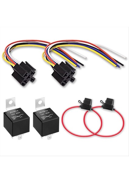 Kilişkili Röle Yuvaları ve Sıralı Atc Sigorta Tutucuları ile Otomotiv 5 Pimli 30/40A 12V Spdt Röleleri (Yurt Dışından)
