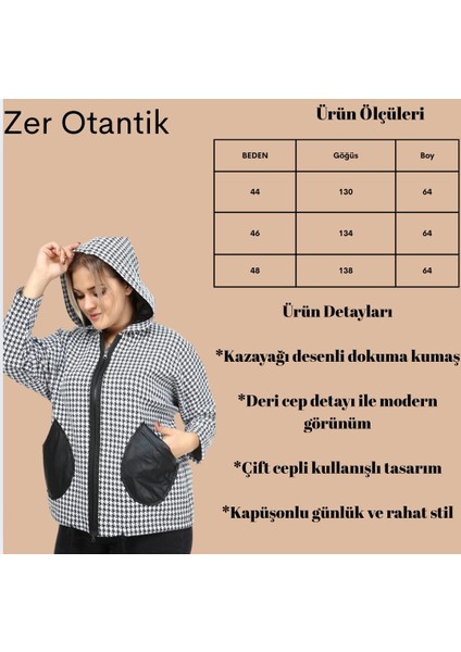 Deri Garnili Kazayağı Büyük Beden Mont Siyah fiyatları