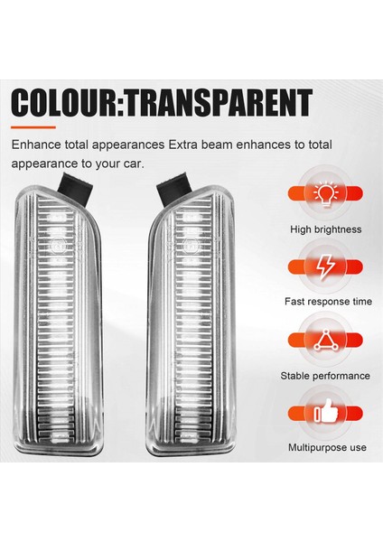 Audi A8 A8 A8L S8 Yanıp Sönen Amber LED Yan Işaret Göstergesi Dönüş Sinyal Işıkları 4E0949127 4E0949128 Şeffaf (Yurt Dışından) fırsatları