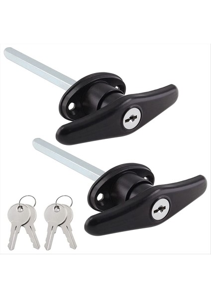 Kamyon Kapağı Kilitli T-Handles Campers Topper Kilidi Kampçılar Kabuk Kilitleri ve Anahtarları T-Handle Gölgelik Değiştirme Kilit T-Lock (Yurt Dışından)