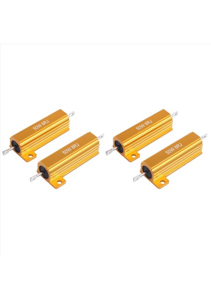 4 Adet Alüminyum Kabuk Dirençleri 5% 8 Ohm 50W (Yurt Dışından)