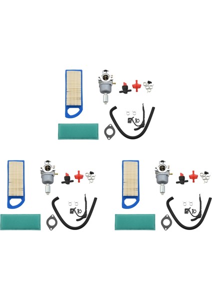 3x 791858 Briggs &amp Stratton Için Karbüratör 792358 791858 794572 799727 Hava Yakıt Filtresi ile Zanaatkar Çim Traktör Çebeği (Yurt Dışından)
