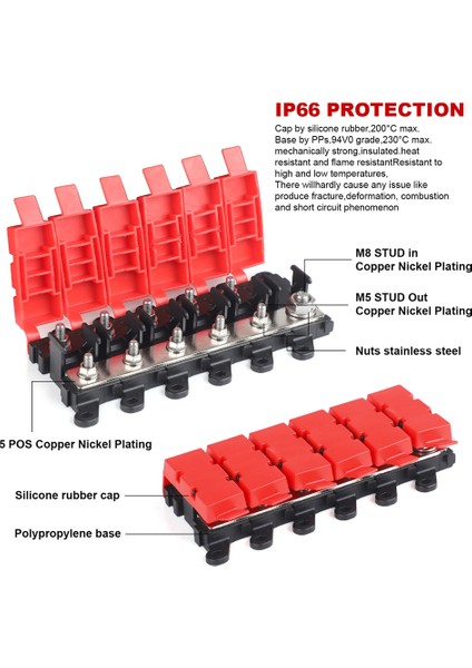 5 Yollu Araba Midi Sigorta Kutusu Blok Tutucu 200A Çok Kutuplu Sigorta Bloğu Deniz Suv Bdfs Rv Araba Tekne Otobüsü Için Midi Sigorta Sahibi (Yurt Dışından) fırsatları